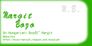 margit bozo business card